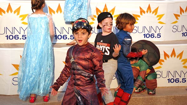 A group of children in Halloween costumes at the Springs Preserve's Haunted Harvest festival